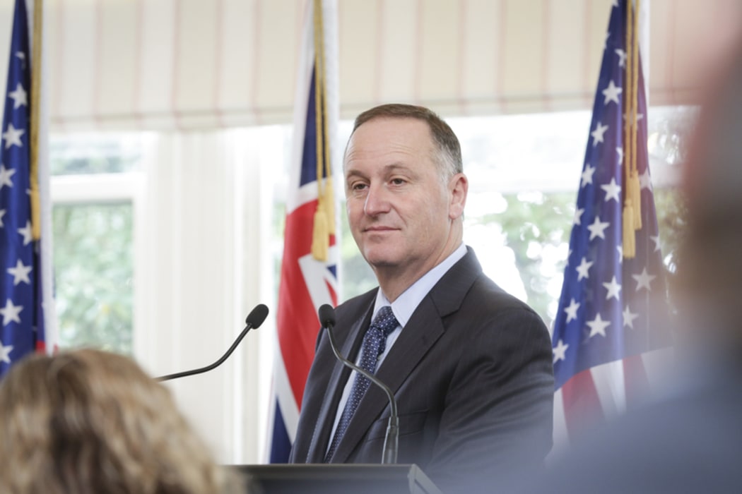 John Kerry visited Wellington for talk with Prime Minister John Key and commemorate those lost in Wars. John Key at Premier House.