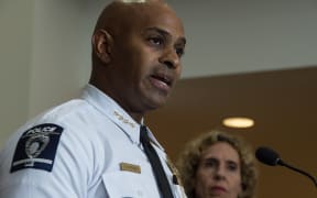 Charlotte-Mecklenburg police chief Kerr Putney and  mayor Jennifer Roberts