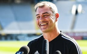 Mark Rudan is all smiles ahead of the Phoenix match against defending A League champions Melbourne Victory.