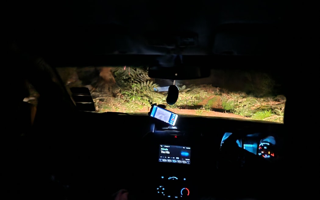 The hunters use thermal imaging equipment to hunt for the wallabies by night