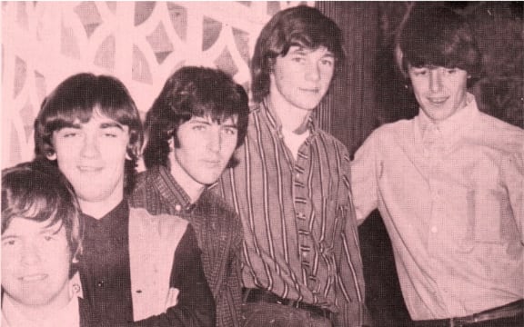 The Pleazers (circa 1965) From left Dennis Gilmore , Ron Peel, Peter Newing, Shane Hales, Billy London and Bruce 'Phantom' Robinson (seated).