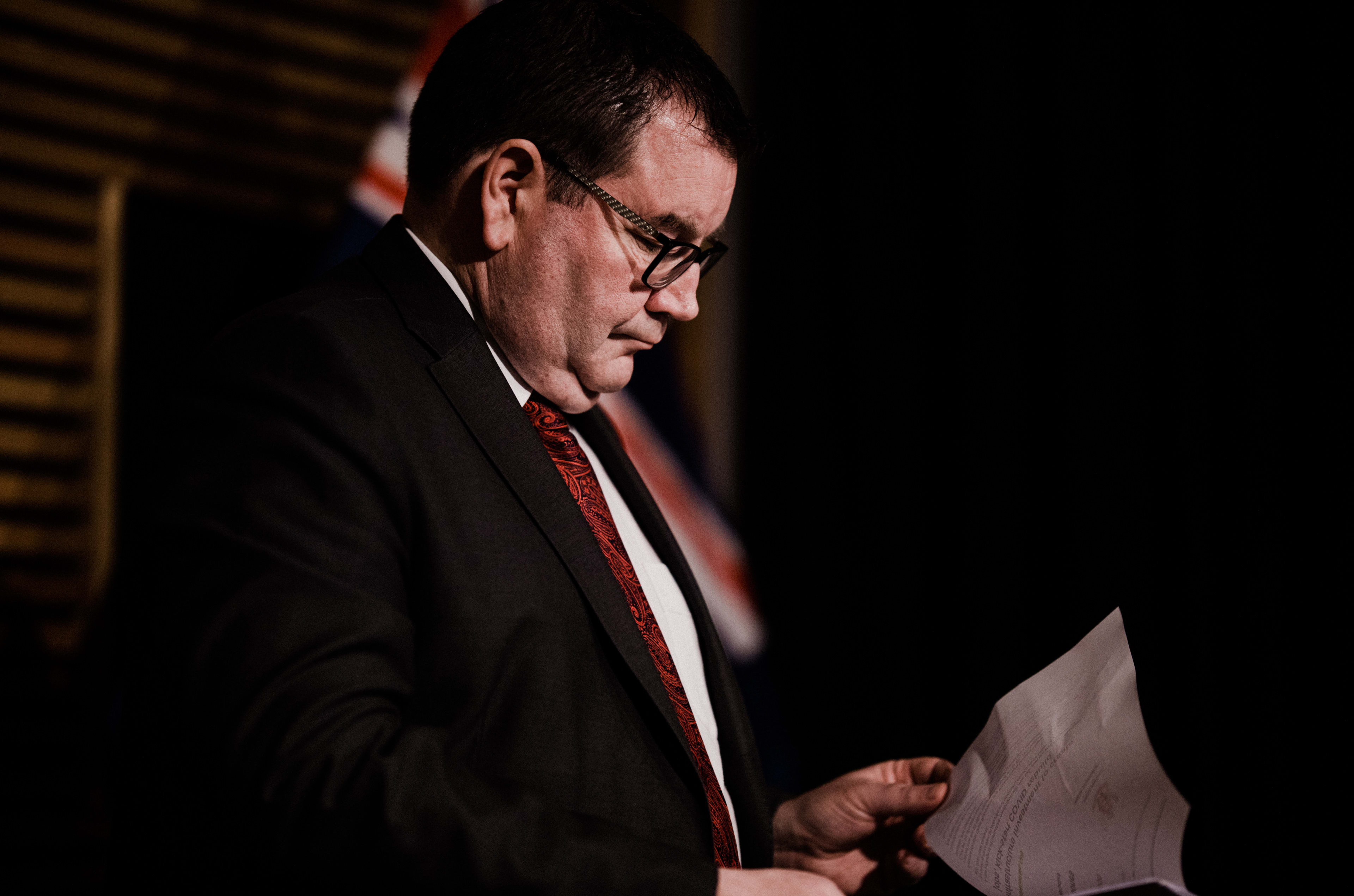 Minister of Finance Grant Robertson at the infrastructure announcement on 1 July, 2020.