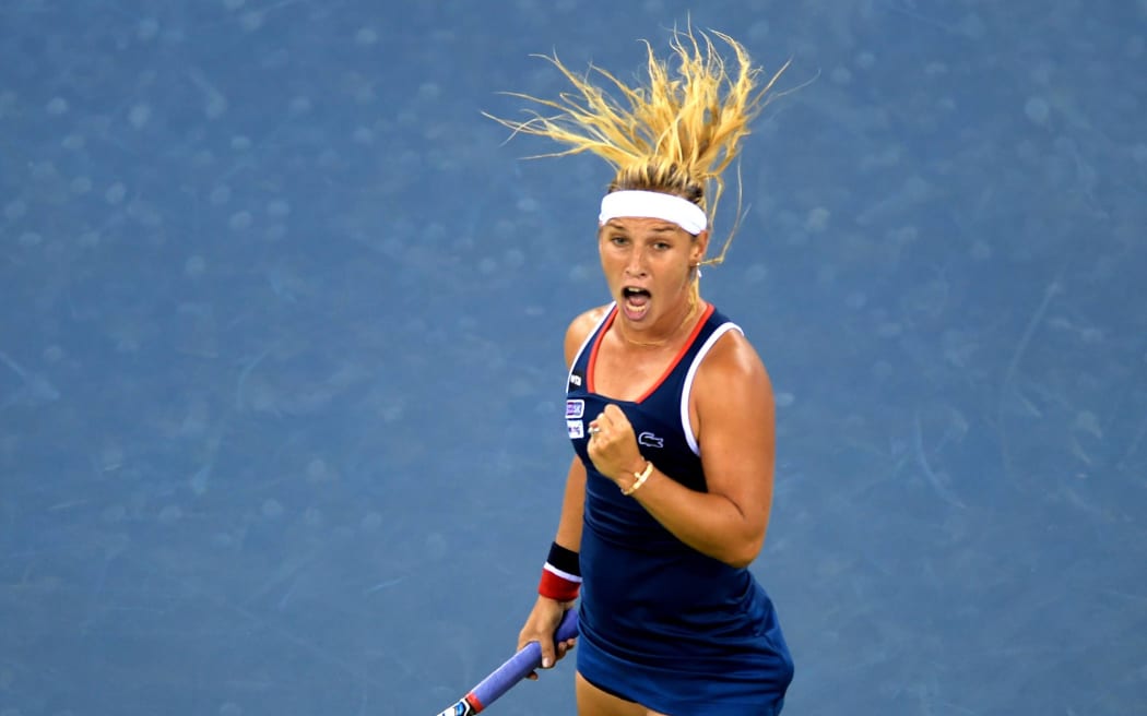 Karolina Pliskova celebrates