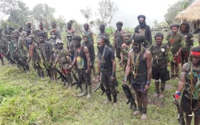 West Papua Liberation Army unit, led by Egianus Kogoya. Derakma, Nduga regency, Papua. March 2019