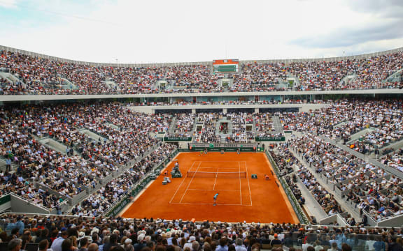 General view of centre court Philippe Chatrier.