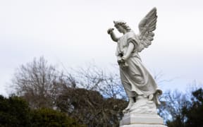 Angel headstone in Makaraka cemetery, Gisborne