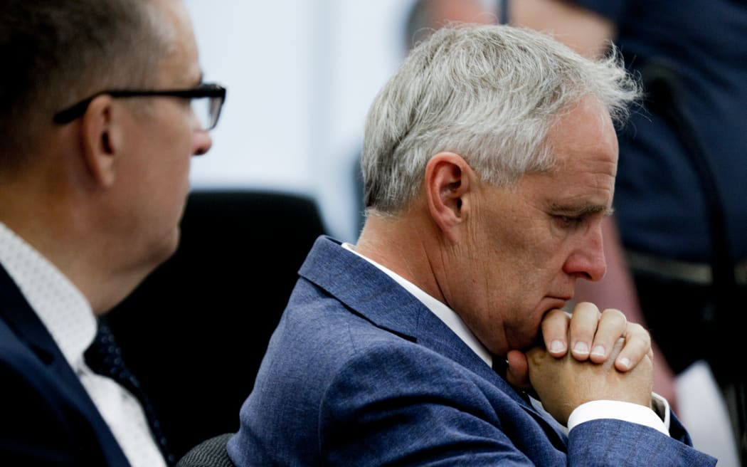 Whakaari White Island sentencing: Richard Raymond KC acting for White Island Tours Ltd at the the sentencing hearing in the Environment Court, Auckland, 26 February 2024.