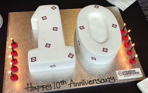 Creative Commons Aotearoa New Zealand turned ten with a cake.