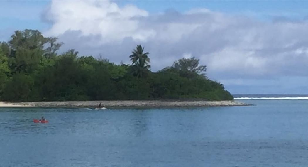 A man riding a jet ski in Muri Lagoon
