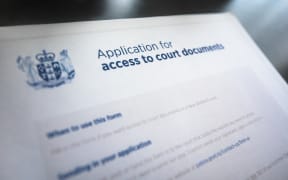 The front page of the document 'Application for access to court documents'.