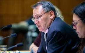 Health Minister Shane Reti answers questions at the Ministry of Health Annual Review