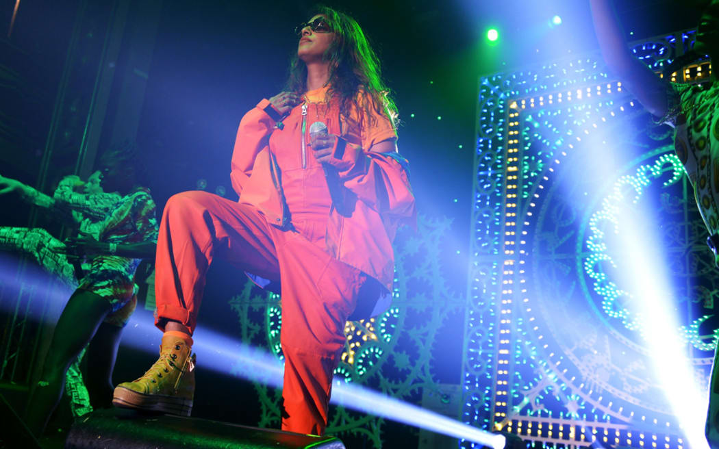 M.I.A. performing in NYC last year.
