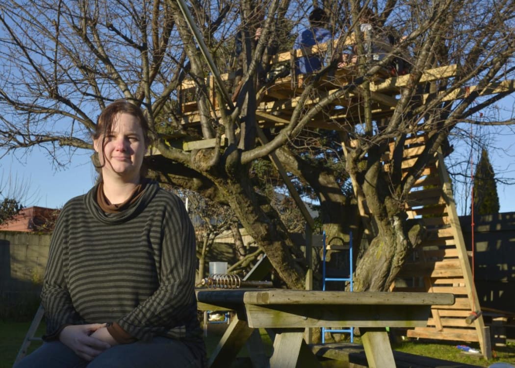 Janice Norman-Oke is grateful after an offer was made to build her children a new tree hut that meets code.
