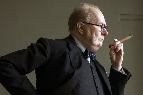 Darkest hour (2018), directed by Joe Wright, starring Gary Oldman as Winston Churchill.