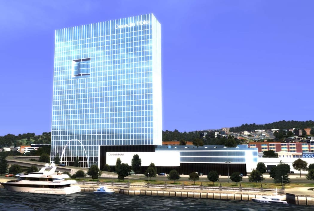 An artist's impression of the proposed waterfront hotel.
