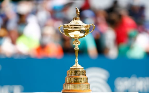 A view of the Ryder Cup trophy