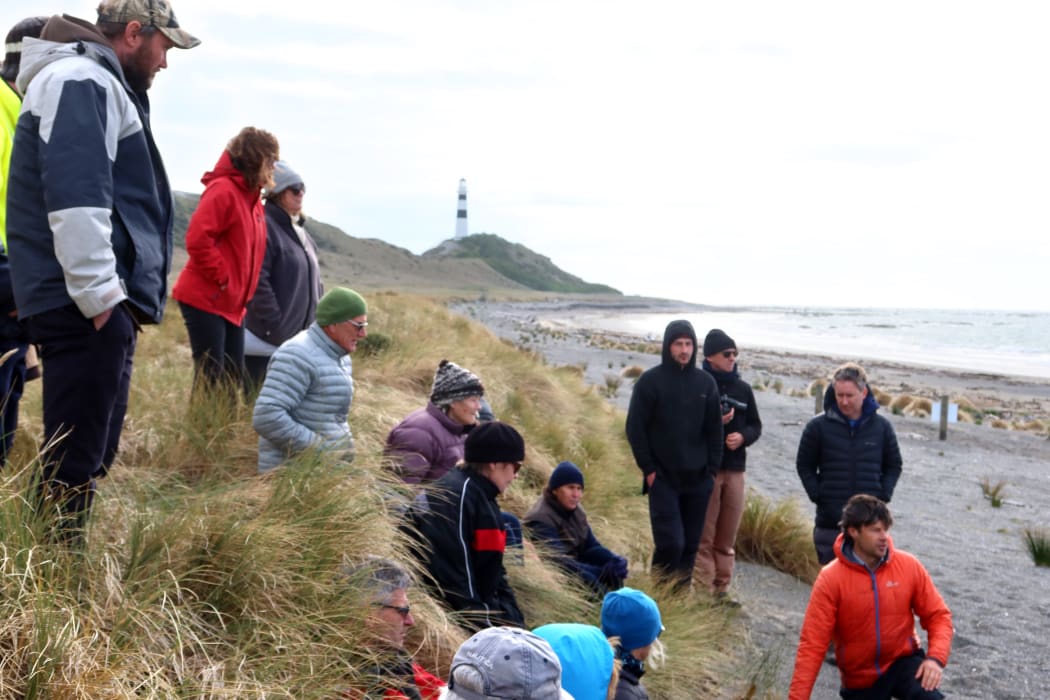 Dr Shane Orchard taking with The East Coast Protection Group about the impact of vehicles on Marlborough's east coast.