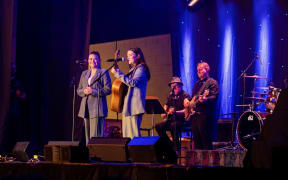 The Mitchell Twins perform at the 2023 MLT NZ Gold Guitar Awards