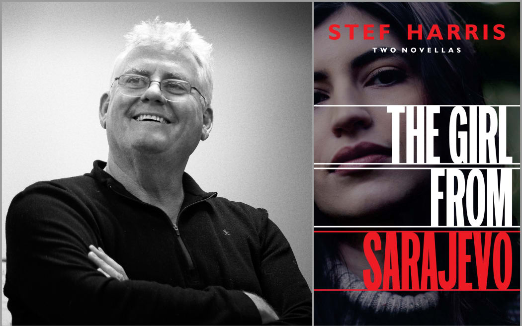 Image of Stef Harris and the cover of his book.