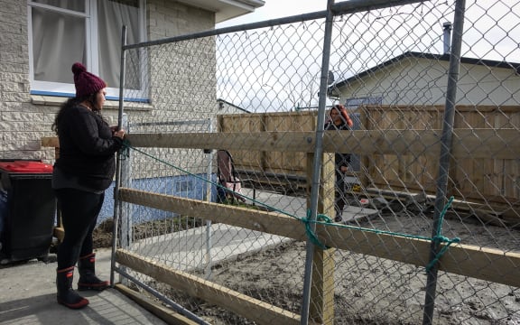 Camille says living in a construction zone with four young children is not a safe option for Housing New Zealand tenants.
