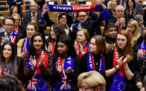 Members of Group of the Progressive Alliance of Socialists and Democrats in the European Parliament during a ceremony at the Europa Building in Brussels, on January 29, 2020.
