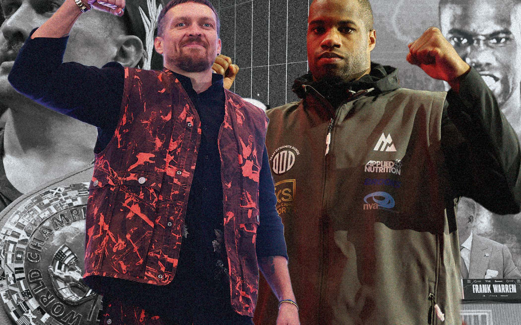Oleksandr Usyk and Daniel Dubois. Graphic: Liam K. Swiggs
