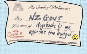 Cartoon image of a Imprest Supply cheque