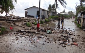 There's increasing ocean inundation in Marshall Islands - here downtown area of Majuro Atoll in 2014
