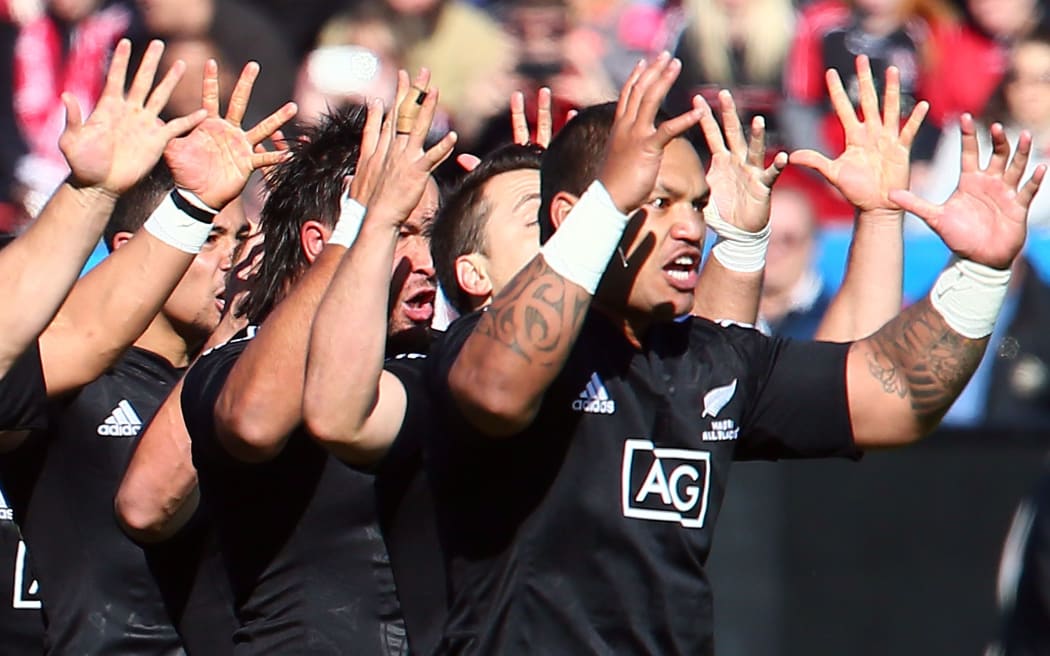 The Maori All Blacks perform their Haka before taking on Canada during last November.