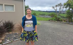 Kathryn Boyes at her Helensville property