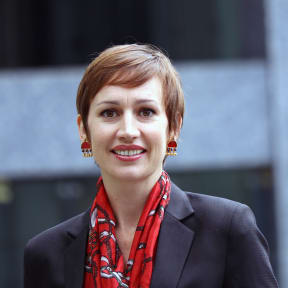 Portrait of Suz Jessep. She is looking directly at the camera.