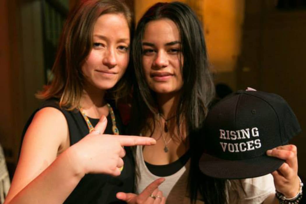 Rising Voices Movement co-founder Grace Taylor with  2014 Grand Slam winner Ashleigh Fata.