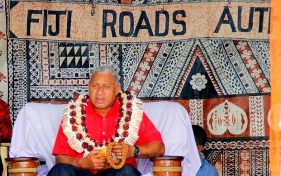 Fiji Prime Minister, Rear Admiral Frank Bainimarama, at Nasau Village, Wainibuka, 2014.
