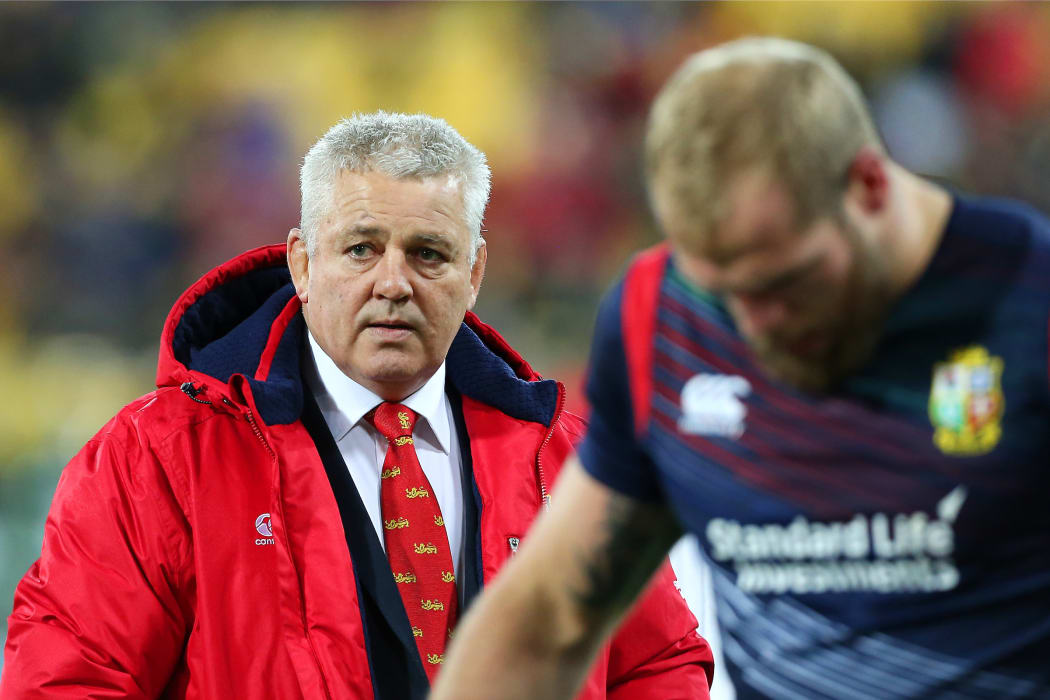 Lions coach Warren Gatland during the match against the Hurricanes