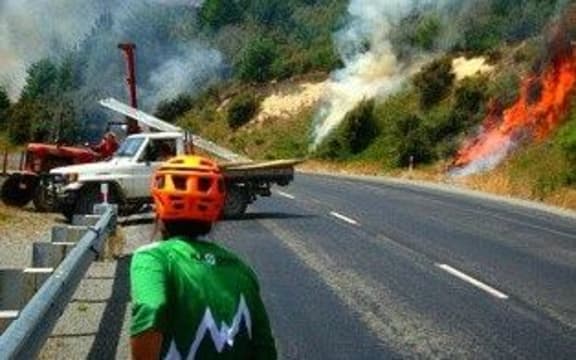 A photo of the fire on Monday 26 January.