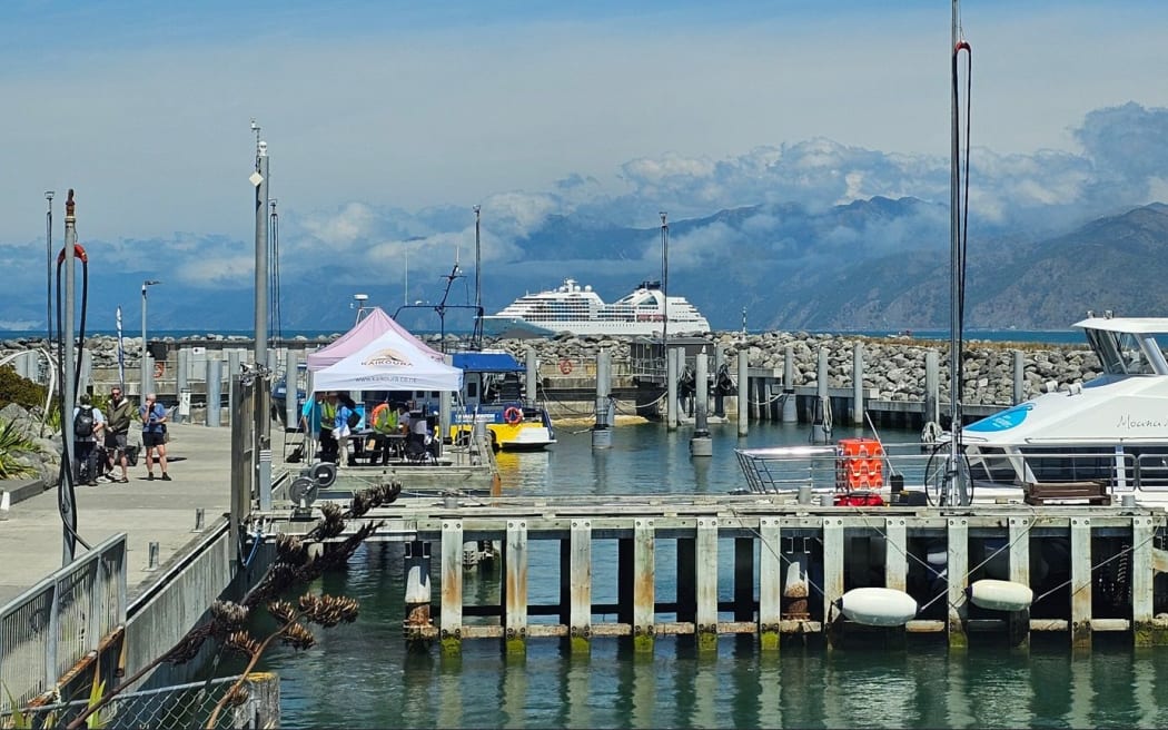 The cruise ship Seabourn Quest visited Kaikōura earlier this month.
