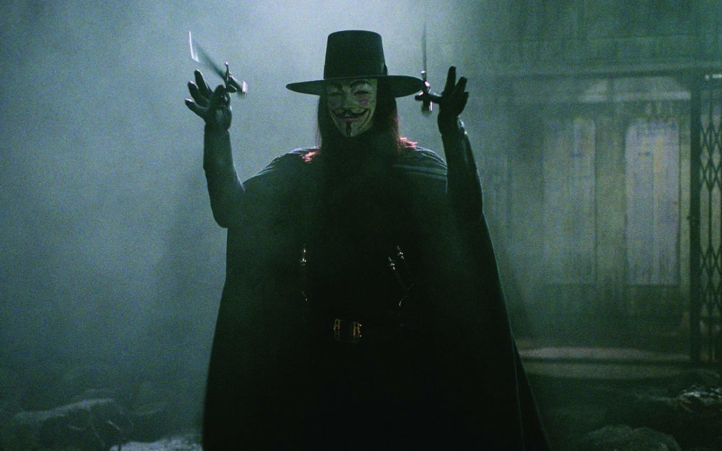 Movie still from the 2006 thriller V for Vendetta