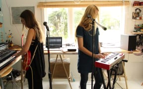 Purple Pilgrims performing in their HQ