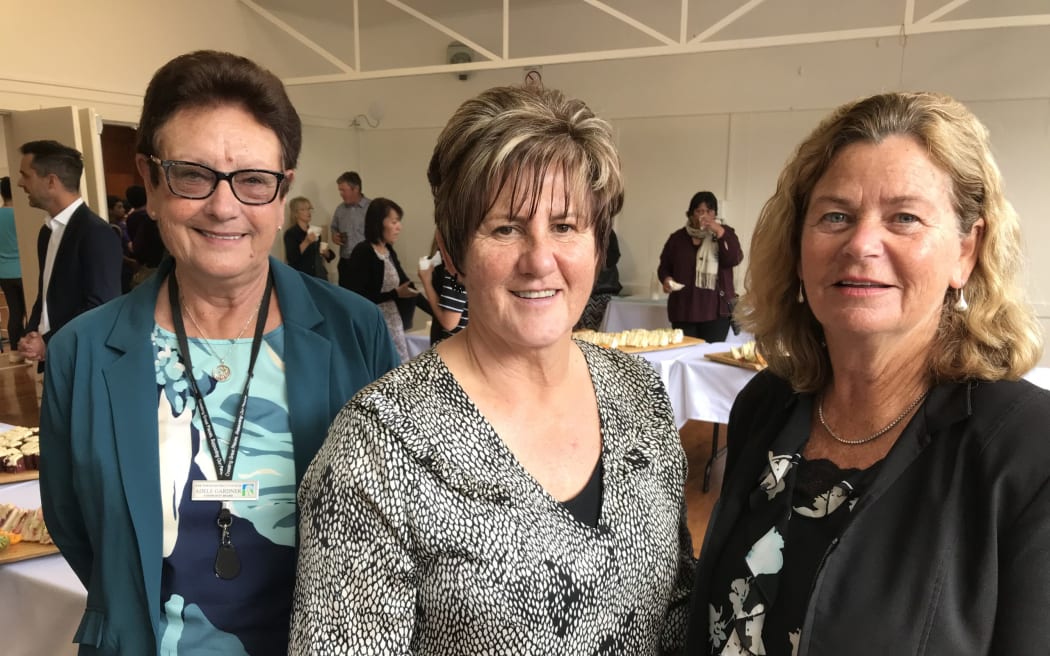 Northland's three FNDC community board chairs (from left) Te Hiku's Adele Gardner, Kaikohe-Hokianga's Chicky Rudkin and Bay of Islands-Whangaroa's Belinda Ward at their 2022 formal swearing in ceremony.