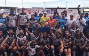 The Fiji Bati celebrate beating Toa Samoa in Apia.