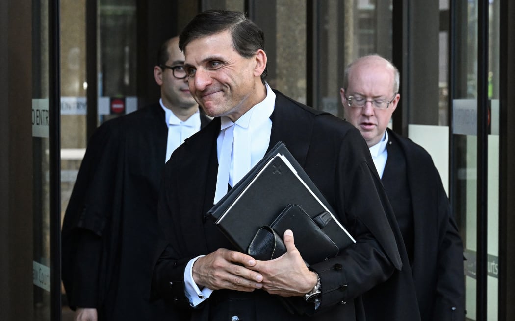 Arthur Moses, barrister for former member of Australia's elite Special Air Service regiment Ben Roberts-Smith, leaves the Federal Court in Sydney on June 1, 2023. Ben Roberts-Smith, one of Australia's most decorated soldiers, lost a landmark defamation case against major newspapers on June 1 after a bruising trial that saw accusations of murder, domestic violence, witness intimidation and war crimes. (Photo by SAEED KHAN / AFP)
