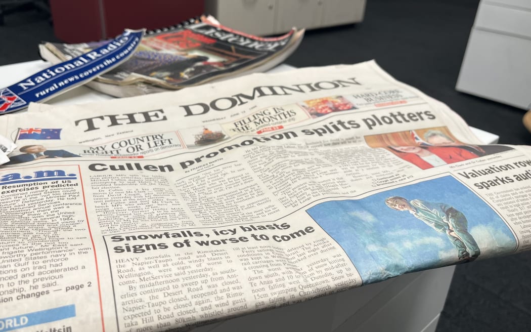 Audio recordings, CDs, lists of hit songs, a copy of The Dominion newspaper and a staff newsletter are among the items discovered in a public radio time capsule, found hidden in a tunnel by Parliament's security services.