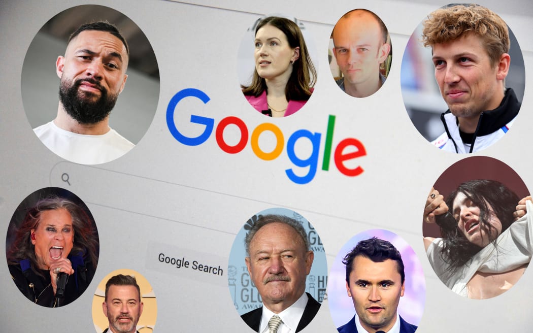 The most popular search topics in New Zealand in 2025 on Google included Kiwi sports stars and celebrities like David Parker, Liam Lawson and Lorde, overseas celebrities like Ozzy Osbourne and Jimmy Kimmel, and notable news stories like the death of Charlie Kirk.