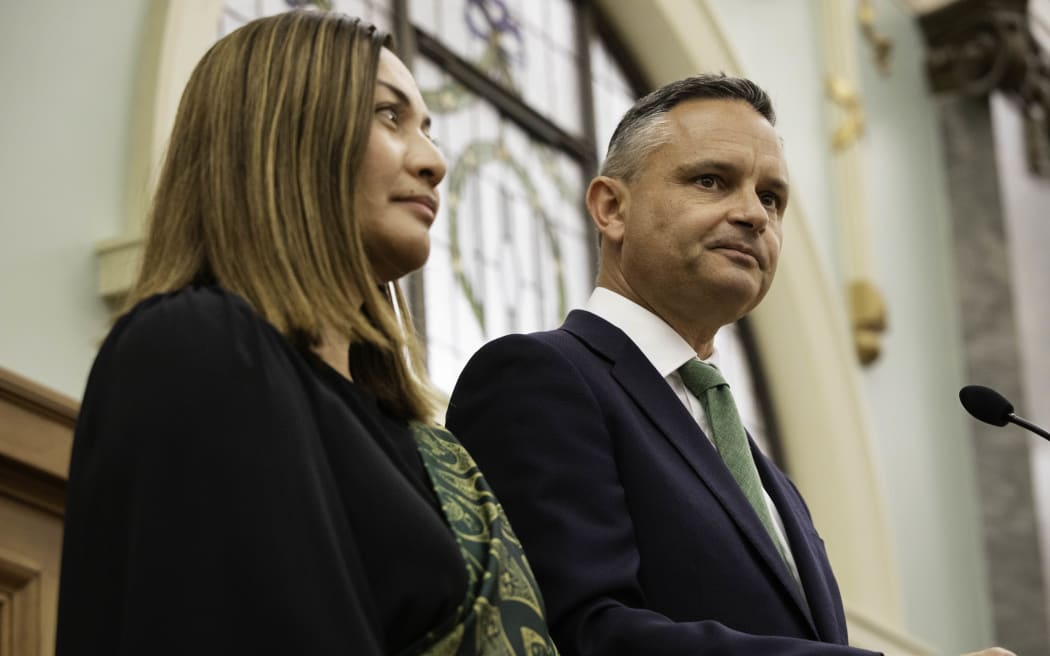 Green Party co-leaders Marama Davidson and James Shaw