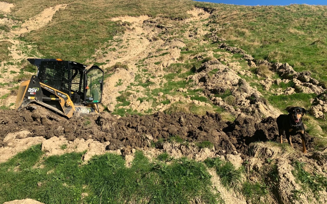 Repairs under way in Wharekōpae Pāmu farms after Cyclone Gabrielle caused damage in the area.