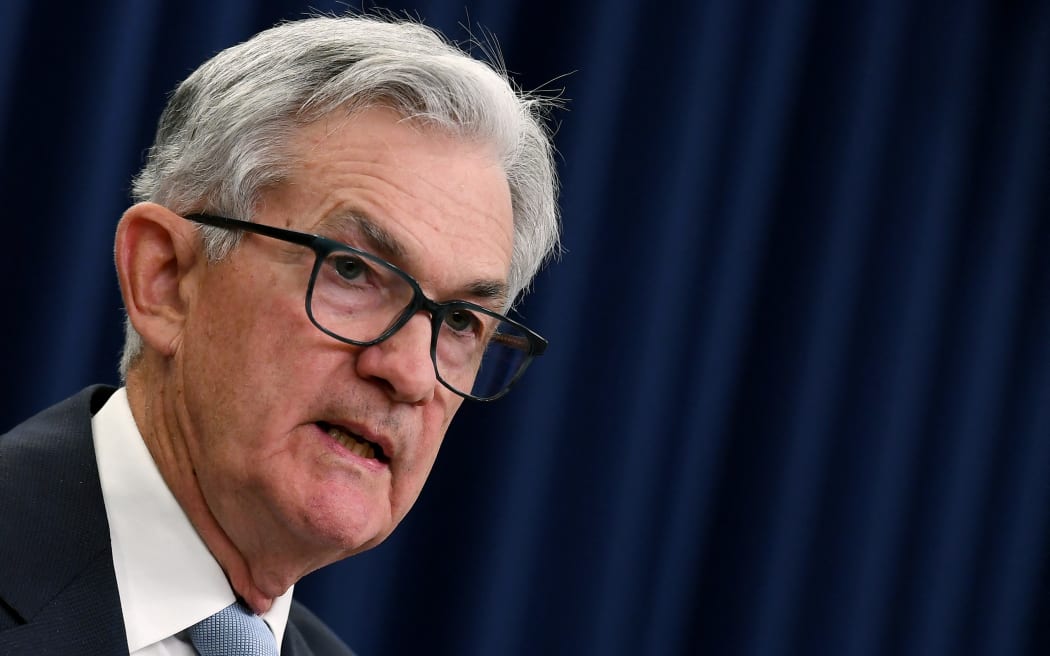 Federal Reserve Board chair Jerome Powell speaks during a news conference at the Federal Reserve in Washington, DC, on 22 March, 2023.
