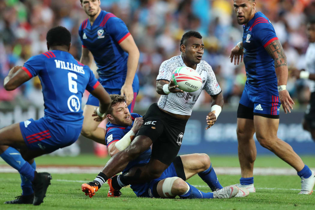 Fiji's Jerry Tuwai was named player of the final in Hamilton.