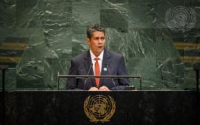 Palau President Surangel Whipps Jr at the 80th session of the United Nations General Assembly in New York.
