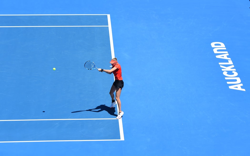 Amanda Anisimova during the ASB Classic Quarter Finals.