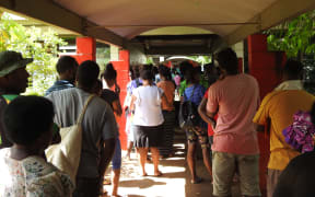 People line up in Vanuatu to cast their vote